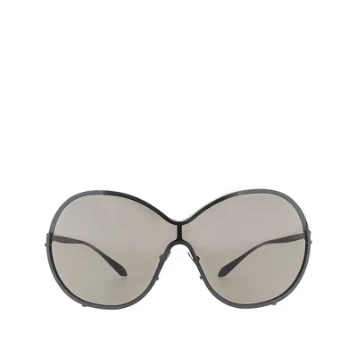 Alaïa Versized Metal Sunglasses In Gray
