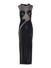 Alaïa Womens Noir Alaia Molded Sleeveless Woven Maxi Dress In Black