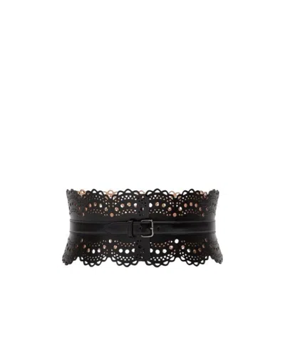 ALAÏA ALAÏA OPENWORK CORSET BELT