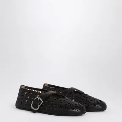 Alaïa Alaia Vienne Ballerina In Black Leather Women