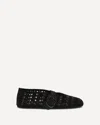 Alaïa Women Vienne Ballerinas With Eyelets In Black
