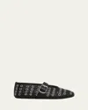 Alaïa Leather Ballet Flats In Noir