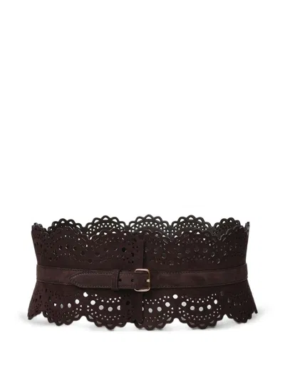 Alaïa Vienne Bustier Belt In Brown