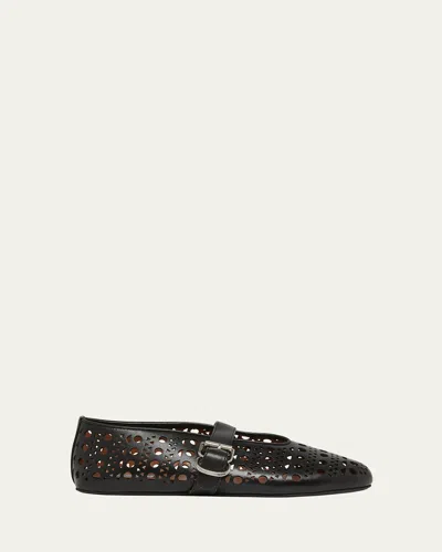 ALAÏA VIENNE CUTOUT MARY JANE BALLERINA FLATS