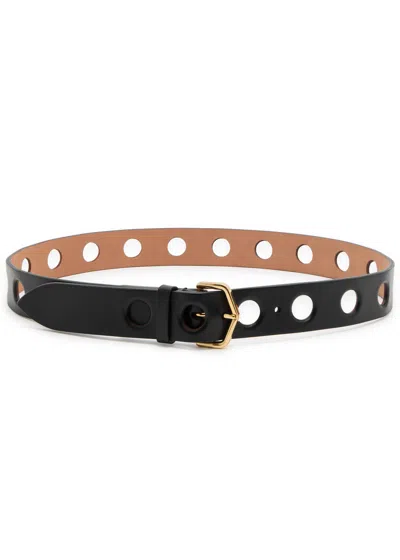ALAÏA ALAÏA VIENNE LASER-CUT LEATHER BELT
