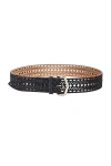 Alaïa Vienne Leather Belt In Bleu Denim