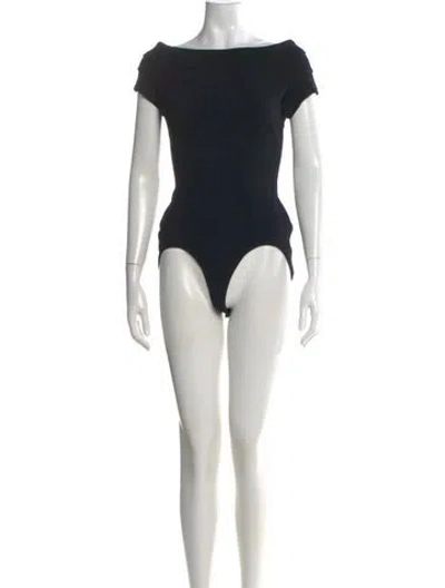 Pre-owned Alaïa Vintage 1980's Bodysuit In Black