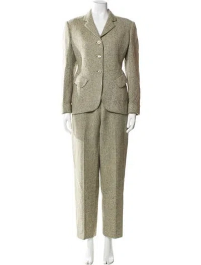 Pre-owned Alaïa Vintage 1980's Pantsuit In Neutral