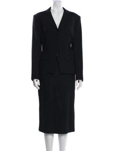Pre-owned Alaïa Vintage 1980's Skirt Suit In Black