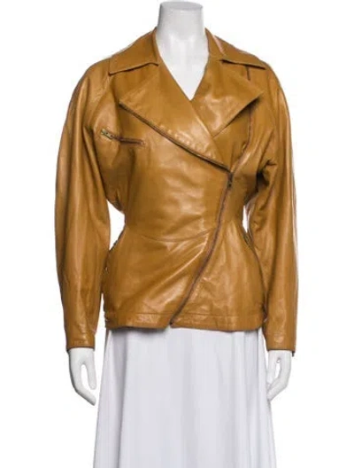 Pre-owned Alaïa Vintage 1986 Biker Jacket In Neutrals