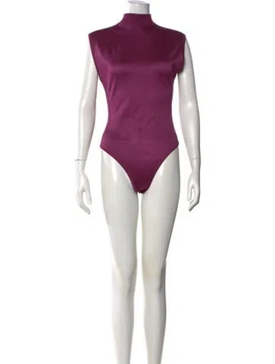 Pre-owned Alaïa Vintage 1986 Bodysuit In Purple