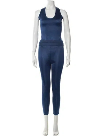 Pre-owned Alaïa Vintage 1986 Pant Set In Blue
