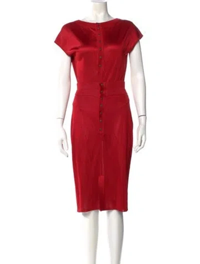 Pre-owned Alaïa Vintage 1986 Skirt Set In Red
