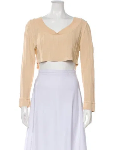 Pre-owned Alaïa Vintage 1987 Crop Top In Neutral