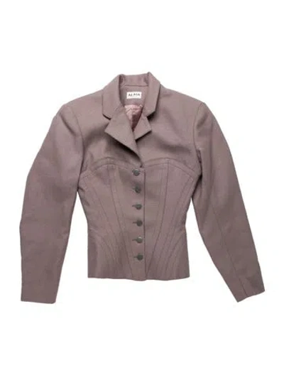 Pre-owned Alaïa Vintage 1987 Jacket In Purple