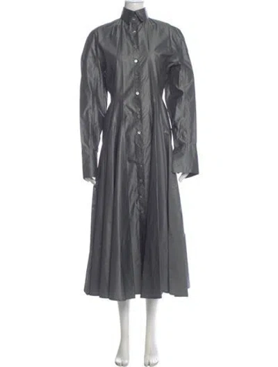 Pre-owned Alaïa Vintage 1987 Long Dress In Gray