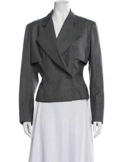 Pre-owned Alaïa Vintage 1988 Blazer In Gray
