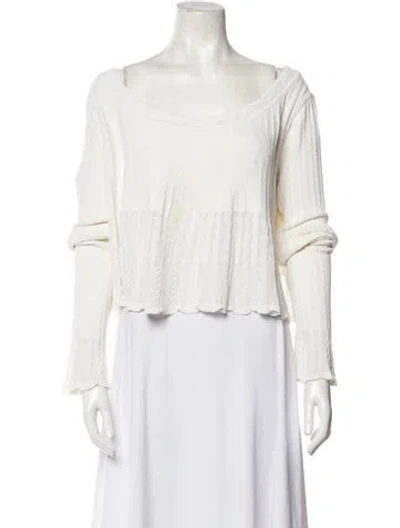 Pre-owned Alaïa Vintage 1988 Crop Top In Neutral