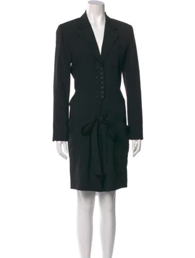 Pre-owned Alaïa Vintage 1988 Mini Dress In Black