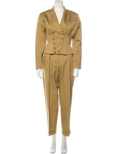 Pre-owned Alaïa Vintage 1988 Pantsuit In Neutral