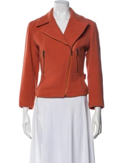 Pre-owned Alaïa Vintage 1990 Biker Jacket In Orange