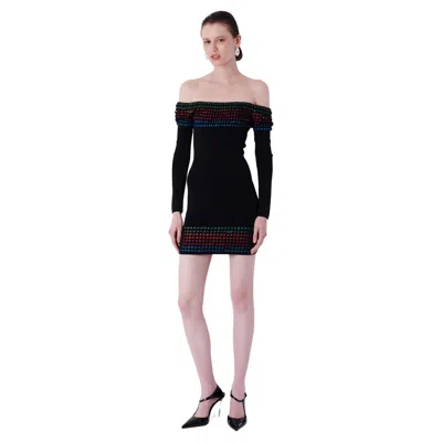Pre-owned Alaïa Alaia Vintage 1990's Black Contour Bodycon Dress