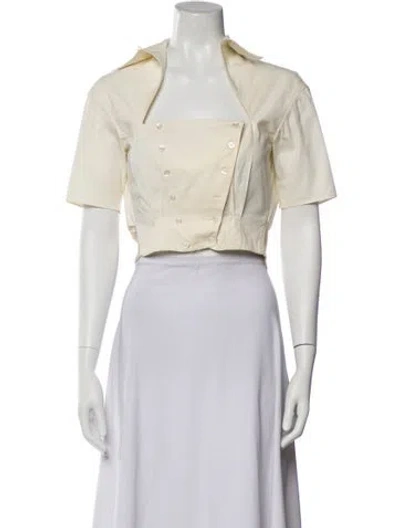 Pre-owned Alaïa Vintage 1990 Crop Top In Neutral