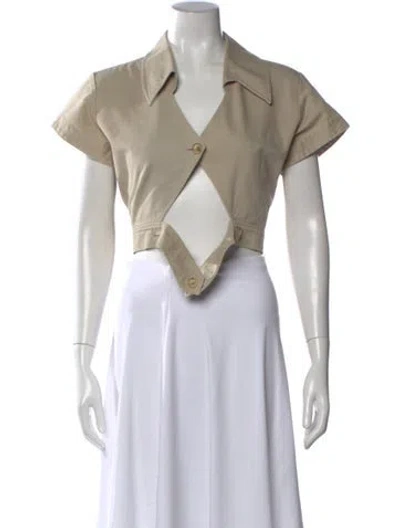 Pre-owned Alaïa Vintage 1990 Crop Top In Neutral