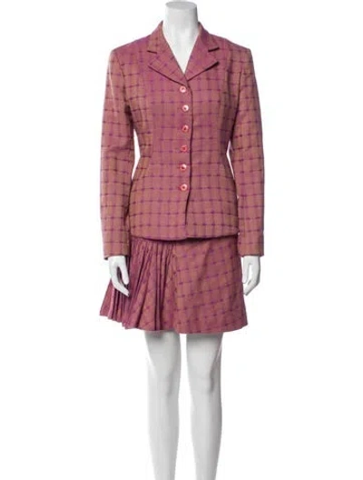 Pre-owned Alaïa Vintage 1990 Skirt Set In Pink
