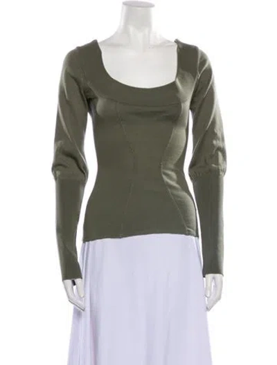 Pre-owned Alaïa Vintage 1990's Top In Green