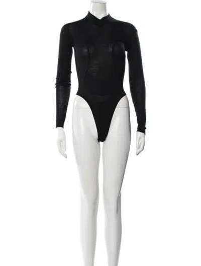 Pre-owned Alaïa Vintage 1991 Bodysuit In Black