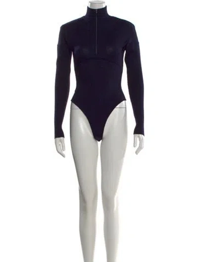 Pre-owned Alaïa Vintage 1991 Bodysuit In Blue