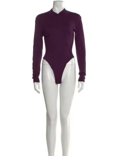 Pre-owned Alaïa Vintage 1991 Bodysuit In Purple