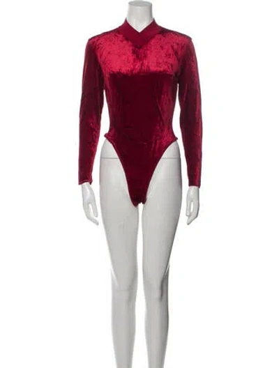 Pre-owned Alaïa Vintage 1991 Bodysuit In Red