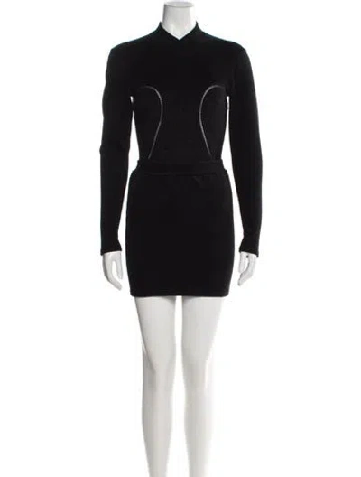 Pre-owned Alaïa Vintage 1991 Skirt Set In Black