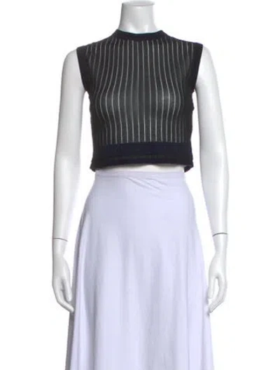 Pre-owned Alaïa Vintage 1992 Crop Top In Blue