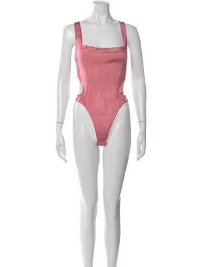 Pre-owned Alaïa Vintage 1993 Bodysuit W/ Tags In Pink