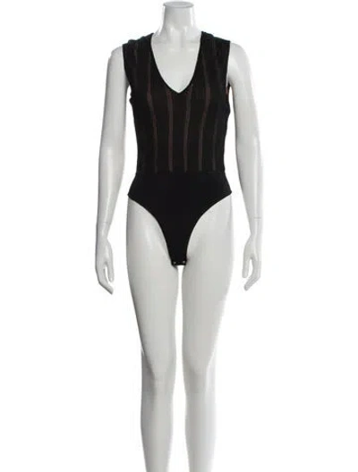 Pre-owned Alaïa Vintage 1996 Bodysuit In Black