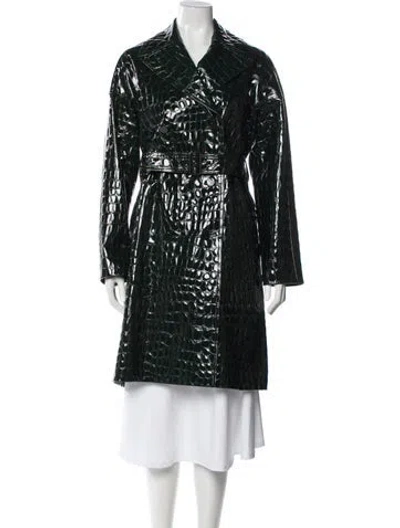 Pre-owned Alaïa Vintage 2012 Trench Coat W/ Tags In Green