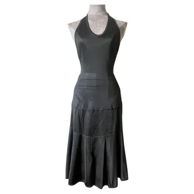 Pre-owned Alaïa Vintage  Black Halter Bodysuit & Fishtail Knit Skirt Set