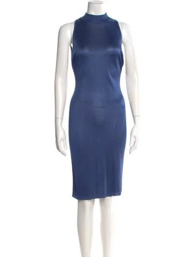 Pre-owned Alaïa Vintage Knee-length Dress In Blue