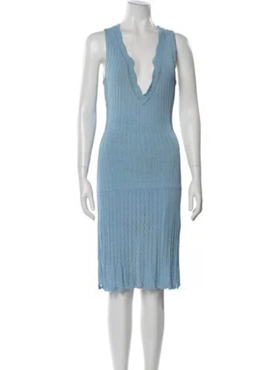 Pre-owned Alaïa Vintage Knee-length Dress In Blue