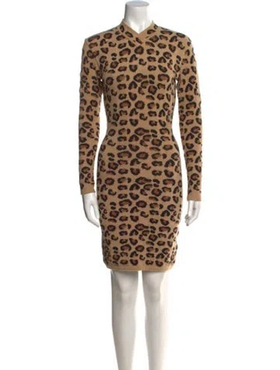 Pre-owned Alaïa Vintage Knee-length Dress In Brown