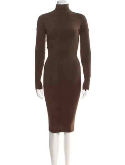 Pre-owned Alaïa Vintage Knee-length Dress In Brown