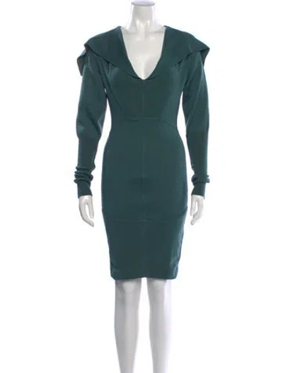 Pre-owned Alaïa Vintage Knee-length Dress In Green