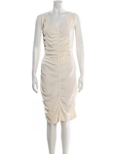 Pre-owned Alaïa Vintage Knee-length Dress In Neutral