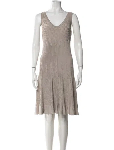 Pre-owned Alaïa Vintage Knee-length Dress In Neutrals