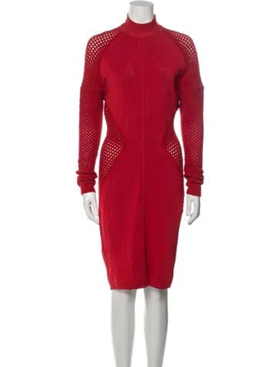 Pre-owned Alaïa Vintage Knee-length Dress In Red