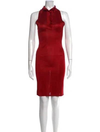 Pre-owned Alaïa Vintage Knee-length Dress In Red