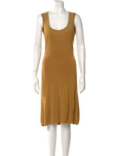 Pre-owned Alaïa Vintage Knee-length Dress In Yellow